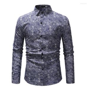 Camicie casual da uomo Moda stile classico oscuro scozzese a maniche lunghe Drop Primavera Autunno Vestiti slim266o