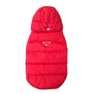 Animais de estimação colete vermelho casaco vestuário para cães triângulo logotipo jaqueta para animais de estimação cães de natal outerwear duas cores 240x