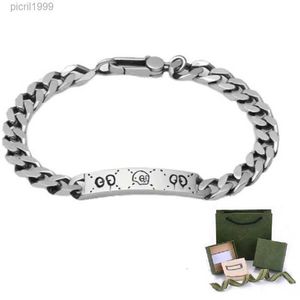 Pulseiras de moda masculinas pulseira gradiente unissex designer joias de aço inoxidável corrente clássica feminina