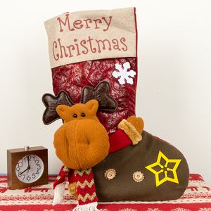 Feliz natal decorações presente meias meias de natal sacos de doces papai noel boneco de neve saco de presente de natal p94