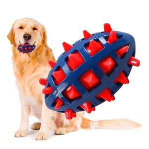 Dog Toys Chews Ball Toy Durable Puppy Training Decompression Mold Squeaky Interactive Pets Teething Cleaning Playing 230915