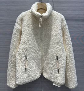 Women's Jackets European fashion brand White Teddy velvet jacket