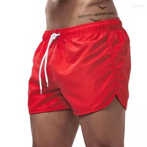 Men's Swimwear Beach Shorts Men Trunk Summer Short Pants Solid Breathable Quick Dry Swim Surfing Thigh Length S-4XL Plus Size
