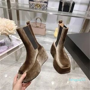 2023-Designer Botas Ankle Boots Meia Sapatos Sapato Preto Botas Stretch Heel Winter Womens Boot