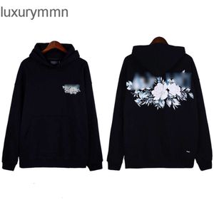 Mens Hoodies Amirres Designer Sweates Hoodie Sweatshirt Autumn New Flower Print American Hooded Coat Long Sleeve Loose fitting Fashion Brand Sweater IGID