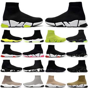 Gratis fraktdesigner 1.0 Socks Shoes 2.0 Men Kvinnor Speed ​​Trainer Outdoor Walking Sock Triple White Black Red Black Grey Pink Green Apricot Trainers Sneakers 36-45