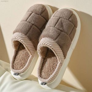 Tofflor män 2022 Autumn Winter Keep Wart Shoes Par Casual Flat House Indoor Bedroom Home Soft Sole Cotton For Women