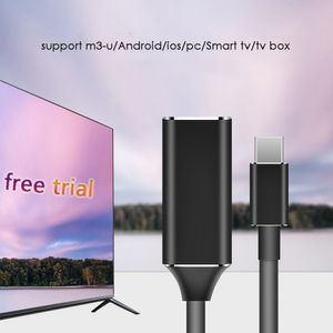 Hot Smart TV kabel M3-U Israel European Niemcy Wielka Brytania France Hiszpania Portugalia Szwajcaria Wsparcie bezpłatnie test Smarter Pro Android iOS PC