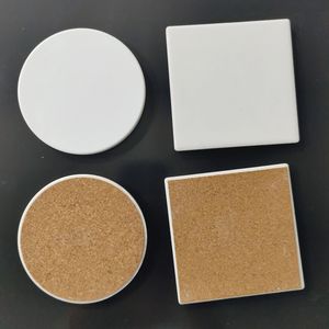 Atacado sublimação cerâmica coaster tapetes de mesa em branco isolamento térmico transferência térmica copo almofadas diy coaster novo