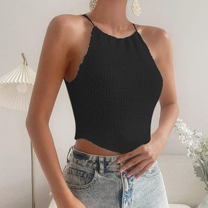 Camisoles tanques senhoras cor sólida sexy casual camisola