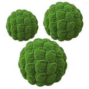 Garden Decorations Green Moss Decor Planter Filler Faux Balls Decorative Glass Bowl Grass Decoration Artificial