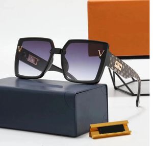 Óculos de sol de grife, óculos masculinos, lentes de PC, proteção solar de armação completa, óculos da moda feminina, óculos de praia impressos ao ar livre