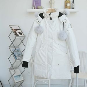 2023 Autumn Winter Women's White Duck Down Parkas Jackets dragkedja päls huva randiga kvinnans smala korta rockar Me005