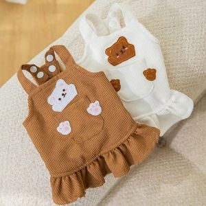 Abbigliamento per cani Colore caffè Gonna con cinturino per animali domestici Gilet autunnale e invernale rispetto al vestito da orso Abbigliamento moda Abbigliamento donna XS-XL