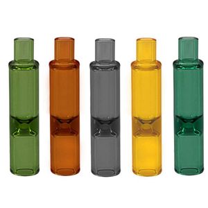 New Colorful Smoking Glass Dry Herb Tobacco Preroll Filter Mouthpiece Cigarette Cigar Holder Tips Catcher Taster Bat One Hitter Pipes Handpipes Handmade Tube
