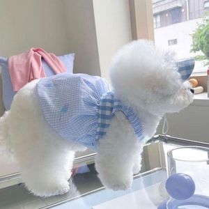 Dog Apparel Plaid Dress Pet Clothes Fashion Sweet Clothing Dogs Super Small Cute Chihuahua Print Summer Green Girl Mascotas