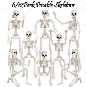 Decorative Objects Figurines Skeleton Halloween Decorations Hanging Spooky Skeletons Full Body Posable Haunted House Props for Front Lawn 230914