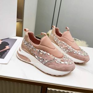 Toppkvalitetsdesigner Memphis Lace Up Shoes Women Casual Dress Shoes Fashion Luxury äkta läderhäl paljett Luftkuddad sula utan slip Platform Sports Trainers