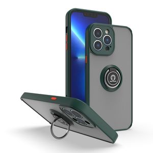 Szczupłowo-przemieszczający matowy pierścień magnetyczny Kopiączka dla iPhone'a 15 Pro Max 14 13 12 11 XR XS x 8 7 Plus Przezroczystość tylnej okładki telefonu