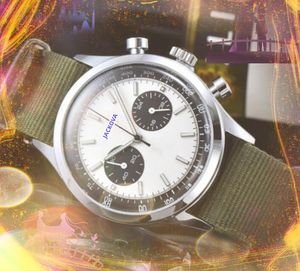 Wszystkie tarcze Pracujące automatyczne datę mężczyzn Dwa oczu zegarki projektowe Luksusowy Super Clock Stopwatch Kwarc ruch popularny pokrywę pokrywę Silver Splated Watch Watch Prezenty