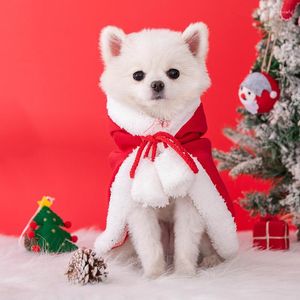 Cat Costumes Costume Santa Cosplay Funny Transformed Cat Dog Pet Christmas Cape Dress Up Clothes Red Scarf Cloak Props Decor