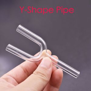 Großhandel Y-förmiges Rauchzubehör Glaspfeife Mini-Kräuterspender Snorter Snuff Sniffer Pipes