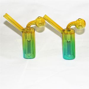 Hookahs Mini Grosso Vidro Queimador de Óleo Bong para Dab Rigs Water Bubbler Pipe Design Simples para Acessórios de Fumar