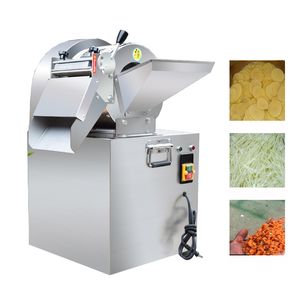 Vegetabilisk skärmaskin Elektrisk lök skivor Morot Dicing Machine Ginger Cutter Rostfritt stål Vegetabilisk skärare