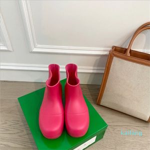 Designer Puddle Rain Boots Luxury Branded Women Men Platform Candy Color Waterproof Boot