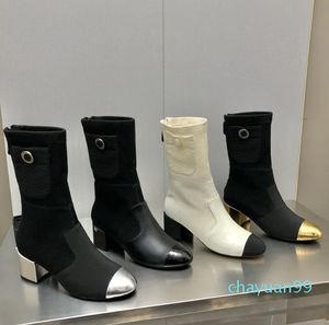 Kobiety motocykl wysokie buty błyszczący cielę ciemno -beżowa czarna wodoodporna wysoka botki buty buty zimowe buty luksusowe modne boks Martin Snow Boots