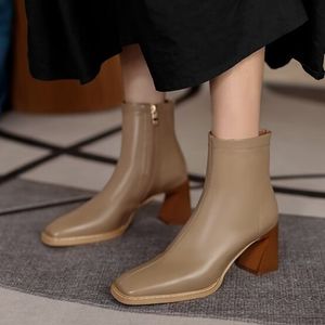 Stiefel Frauen 2023 Neue Winter High Heels Schuhe Chelsea Stiefeletten Gladiator Schnee Stiefel Mode Marke Chunky Pumps Goth Motorrad botas 230914