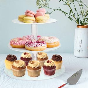 Bakeware Tools 3/4 Tiers Macaron Display Stand Cupcake Tower Acrylic Rack Cake Stands Tray For Wedding Birthday Decorating