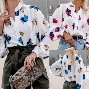 V-neck Sexy Shirt Fashion Casual Loose Blouse Women's Clothes Long Sleeve Office Lady Elegant Clothes New Blusas Tops