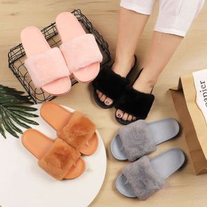 Slippers 2022 Wool Female Autumn Summer Korean Version Of Soft Bottom Indoor Home Wear A Word Drag Plush Women's Shoes