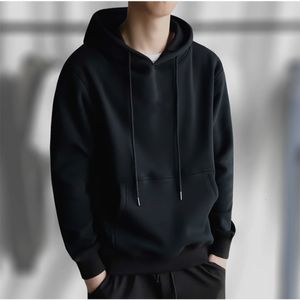 Erkek Hoodies Sweatshirts 2023 Sonbahar ve Kış İnce Peluş Kazak Erkekler Hoodie Yeni Ceket Düz Renk Kazak Han Sweatshirt Hoodie 230914