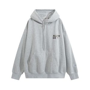 Sonbahar ve Kış 2023 Yeni Galleryss Deptes Tasarım Kapşonlu Basit Mektup Baskı Kazaklığı Artı Beden Sweatshirt Hoodie