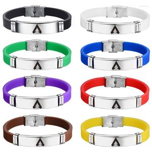 Charm Bracelets Game Apex Legends Bangle Bracelet Action Figure Stainless Steel Souvenir Silicone Jewelry