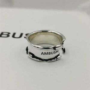Anel AMBUSH Anel de prata esterlina s925 é usado como um pequeno presente de marca industrial para homens e mulheres no Dia dos Namorados 221011206k