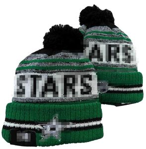 Stars Beanies Cap Wool Warm Sport Knit Hat Hockey North American Team Striped Sideline USA College Cuffed Pom Hats Men Women a1