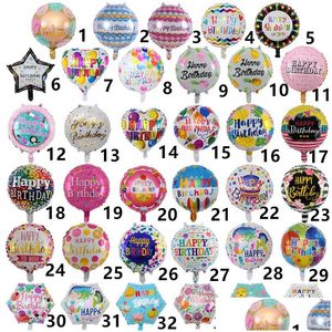 Party Decoration 18 Foil Balloons Inflatable Happy Birthday Decorations Supplies Cartoon Helium Balloon Kids Ballons Toys Drop Deliver Dhflo