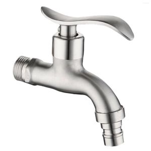 Bathroom Sink Faucets Bars For Kitchens Faucet Single Handle Staninless Steel Wall Cold Tap Washing Machine Discoloration High Quality