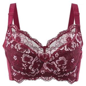 BRAS 34 36 38 40 42 44 46 48 B C D E F G H BAICLOTHES BIG SIZE WOMENSフルカバレッジアンダーワイヤーレースフローラルエンブロディーリーランジェリー293Z