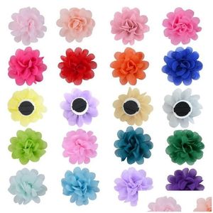 Hundkläder 50/100 st krage blommor Pet Bow Tie Charm Cellars valp Charms Flower Slides Attachment Decoration Grooming Accessories DHRG7