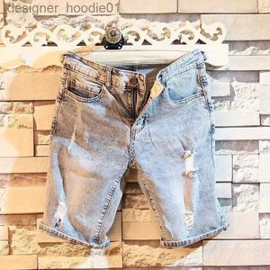 Männer Jeans Männer Denim Hosen Shorts Koreanische Version Slim-Fit Gerade Casual Super Hot Street Wear Fünf-Punkt L230916