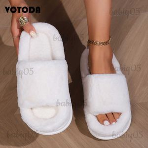 Chinelos de inverno feminino mais plataforma casa sapatos de algodão peludo quente macio slides bonito suave básico flip flops unisex casa chinelo babiq05