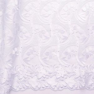 Worthsjlh Popular White African Lace Fabric High Quality Nigerian French Tulle Lace Fabrics Embroidered Net Laces With Beads213N