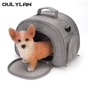 Kattbärare ouylan hundbärare väska transport resor andas husdjur handväska bärbar axel korg ryggsäck för bur