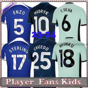 23 24 CFC NKUNKU Soccer Jerseys N.JACKSON Kids Kit Player Version 2023 2024 ENZO PULISIC STERLING JAMES KOULIBALY AZPILICUETA HAVERTZ FOFANA Football Shirt Training