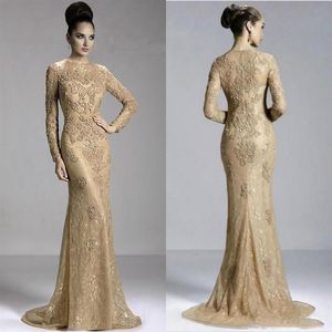 Uma peça dubai vintage manga longa sereia mãe da noiva vestido de noiva apliques de renda formal vestidos de festa de noite vestidos de baile robe 241w