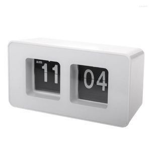 Bordklockor Retro Flip Classic Stylish Desk Auto Modern Wall Clock